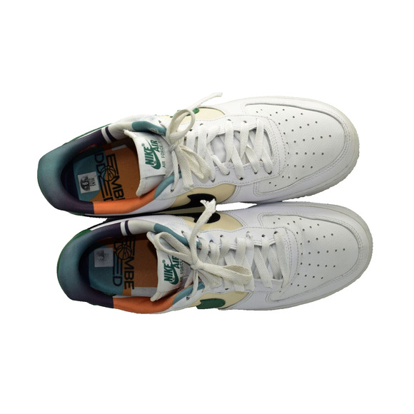 B5 Auth NIKE AIR FORCE 1 '07 LV8 EMB Wht/Malachite-Pearl Shoes DM0109-100 Size 9 - Picture 3 of 11